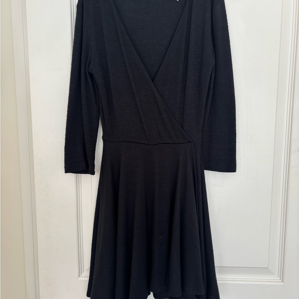 Kimchi Blue Black 3/4 Sleeve Dress